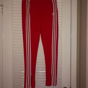women’s red adidas sweatpants